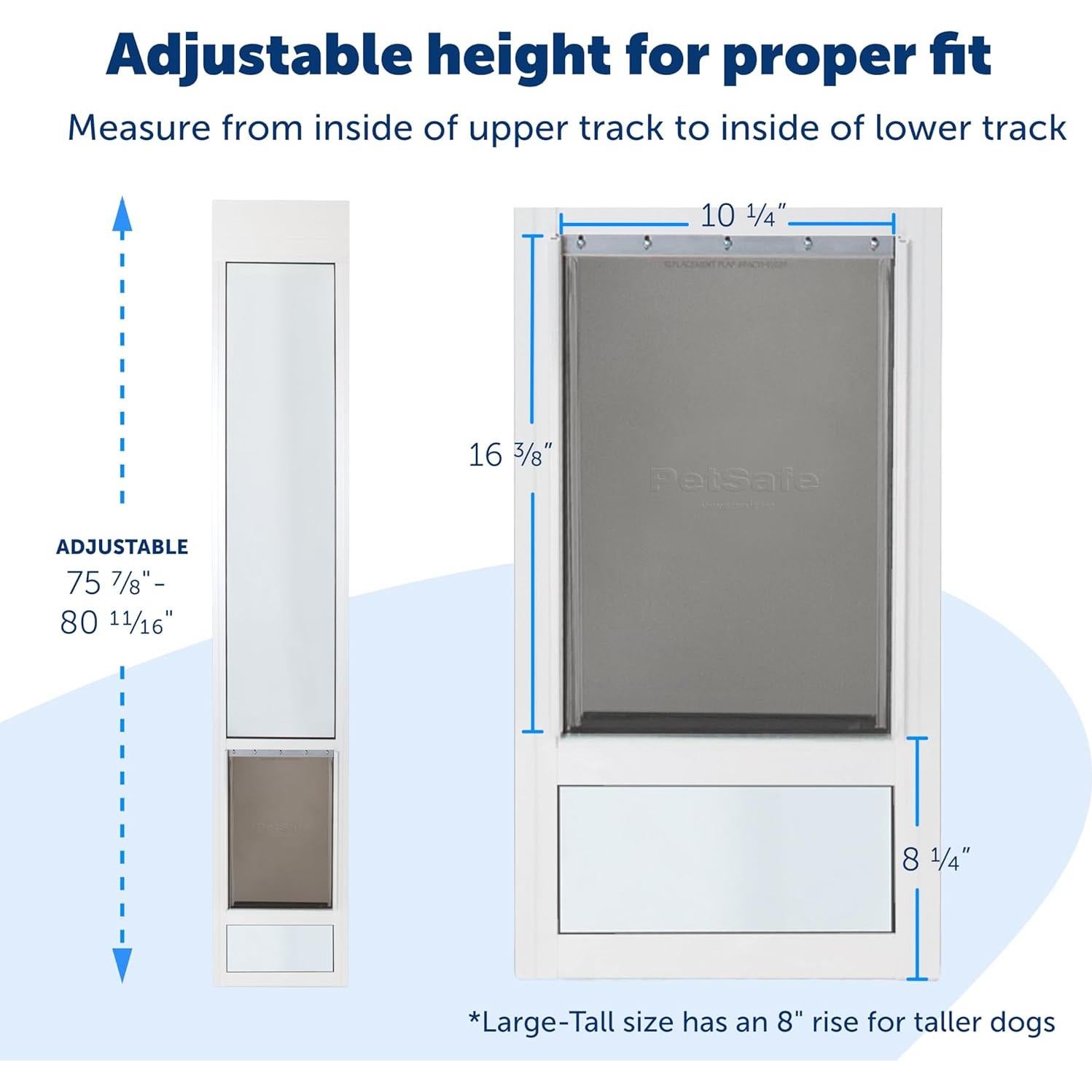 Puerta para Mascotas PetSafe de Vidrio Deslizante 204,6 cm