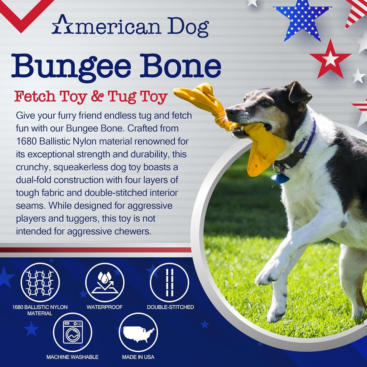 Hueso Bungee American Dog 30 cm Juguete para Perros