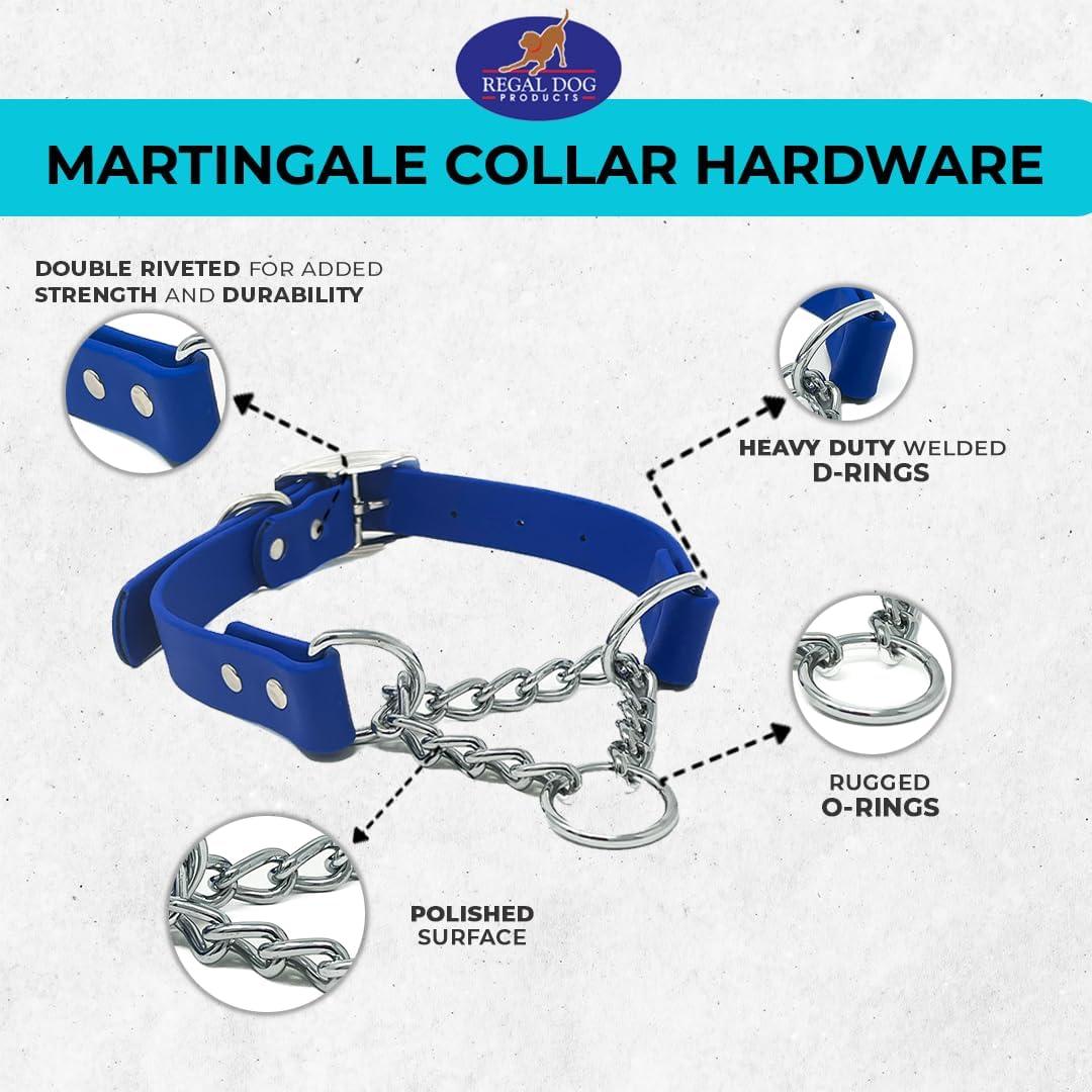 Collar Martingale Regal Dog Mediano Naranja Impermeable