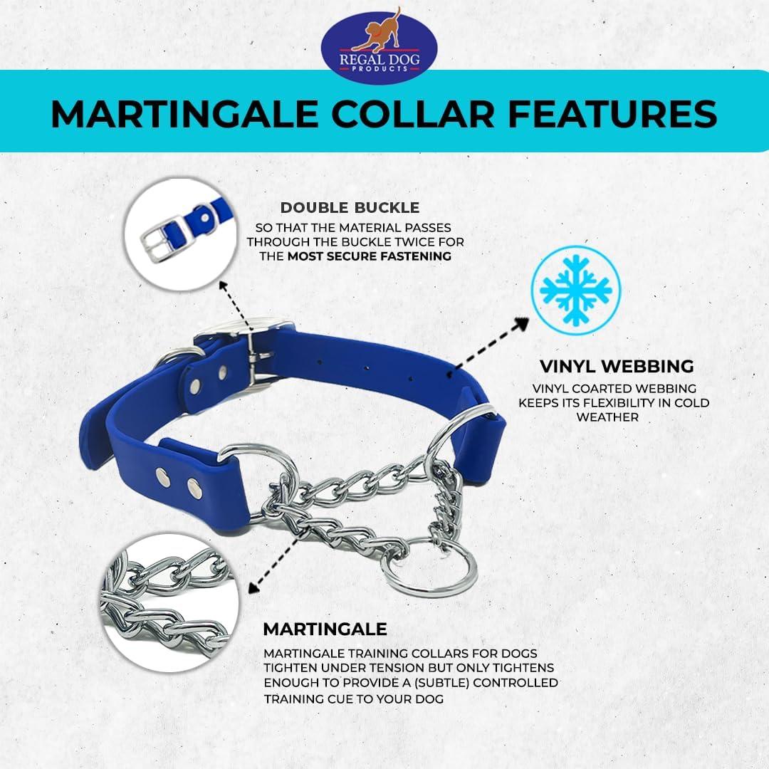 Collar Martingale Regal Dog Mediano Naranja Impermeable