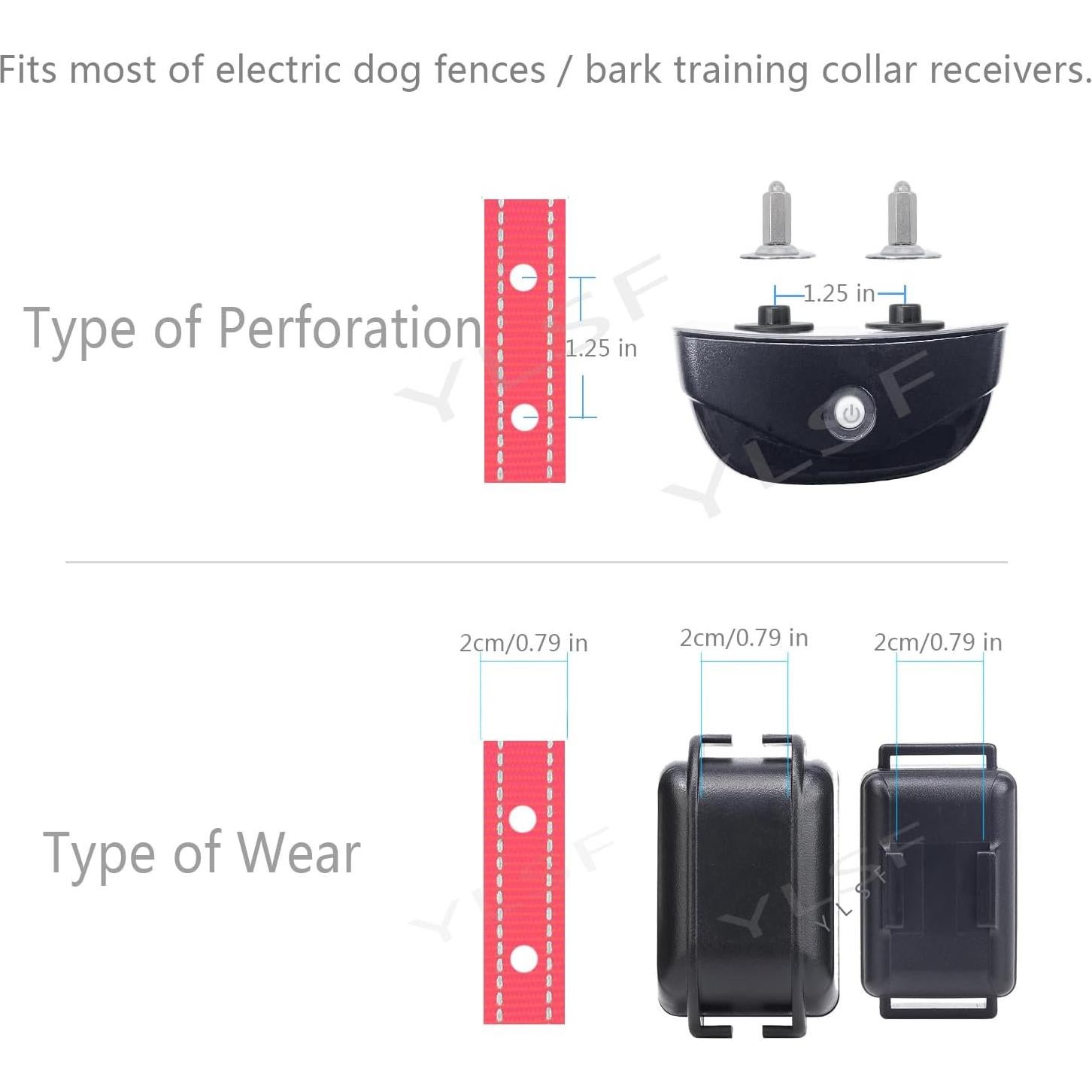 Correa de Nylon para Perros YLSF Rosa 1 Paquete 1.90 cm