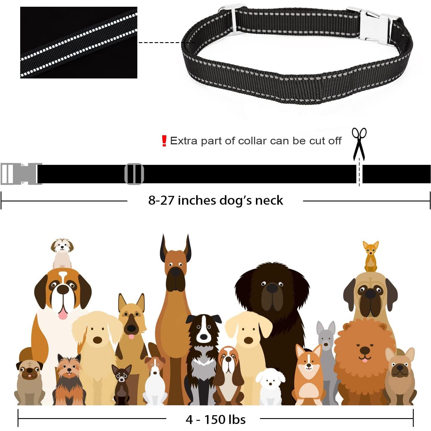 Collar de Reemplazo JIPIMON Nylon Reflectante Ajustable 71cm