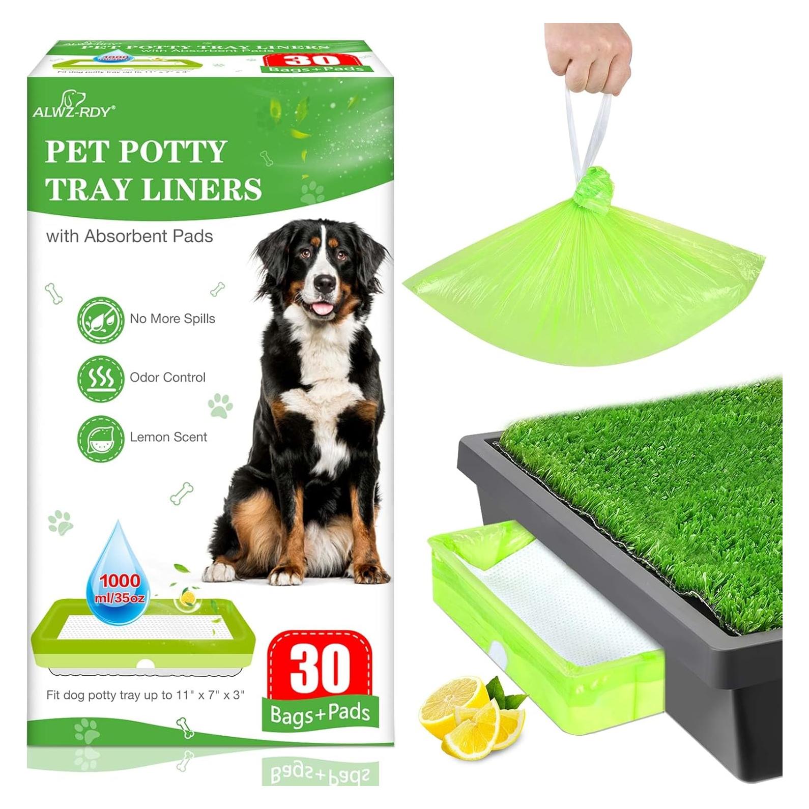 30 Forros Desechables ALWZ-RDY para Pet Loo con Almohadillas