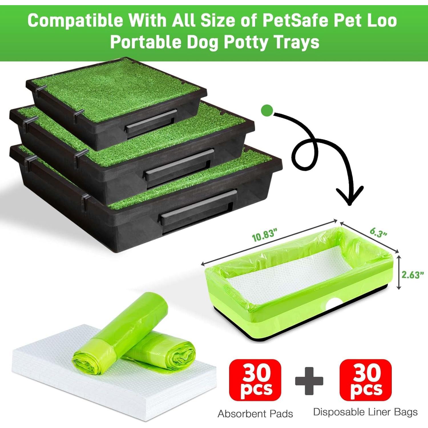 30 Forros Desechables ALWZ-RDY para Pet Loo con Almohadillas