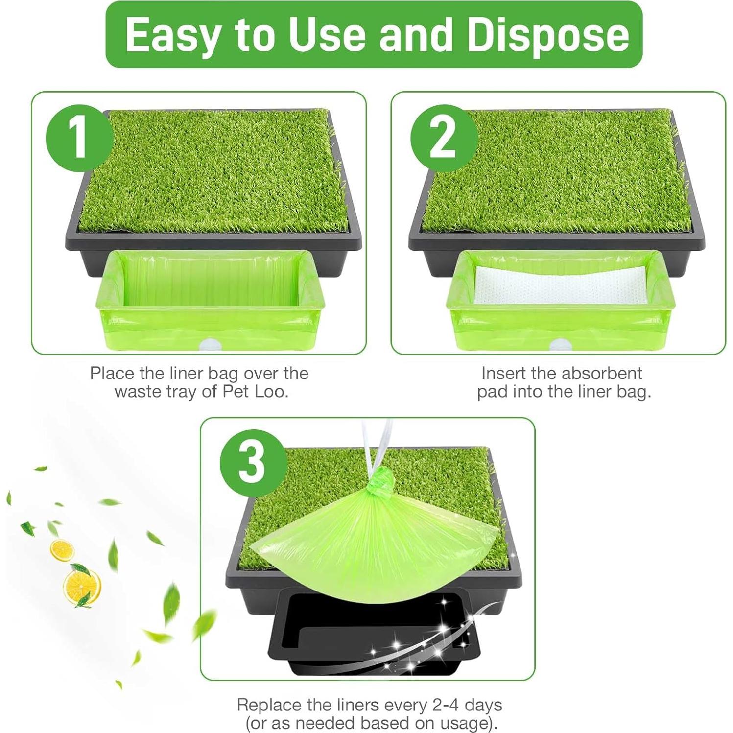 30 Forros Desechables ALWZ-RDY para Pet Loo con Almohadillas