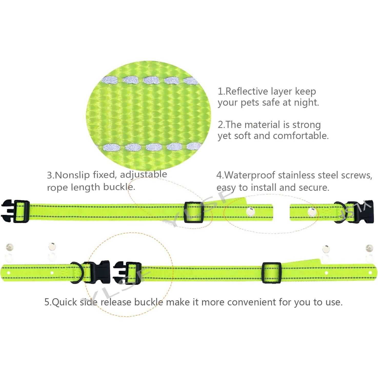 Correa de Reemplazo para Perro YLSF Nylon 1,90 cm Verde