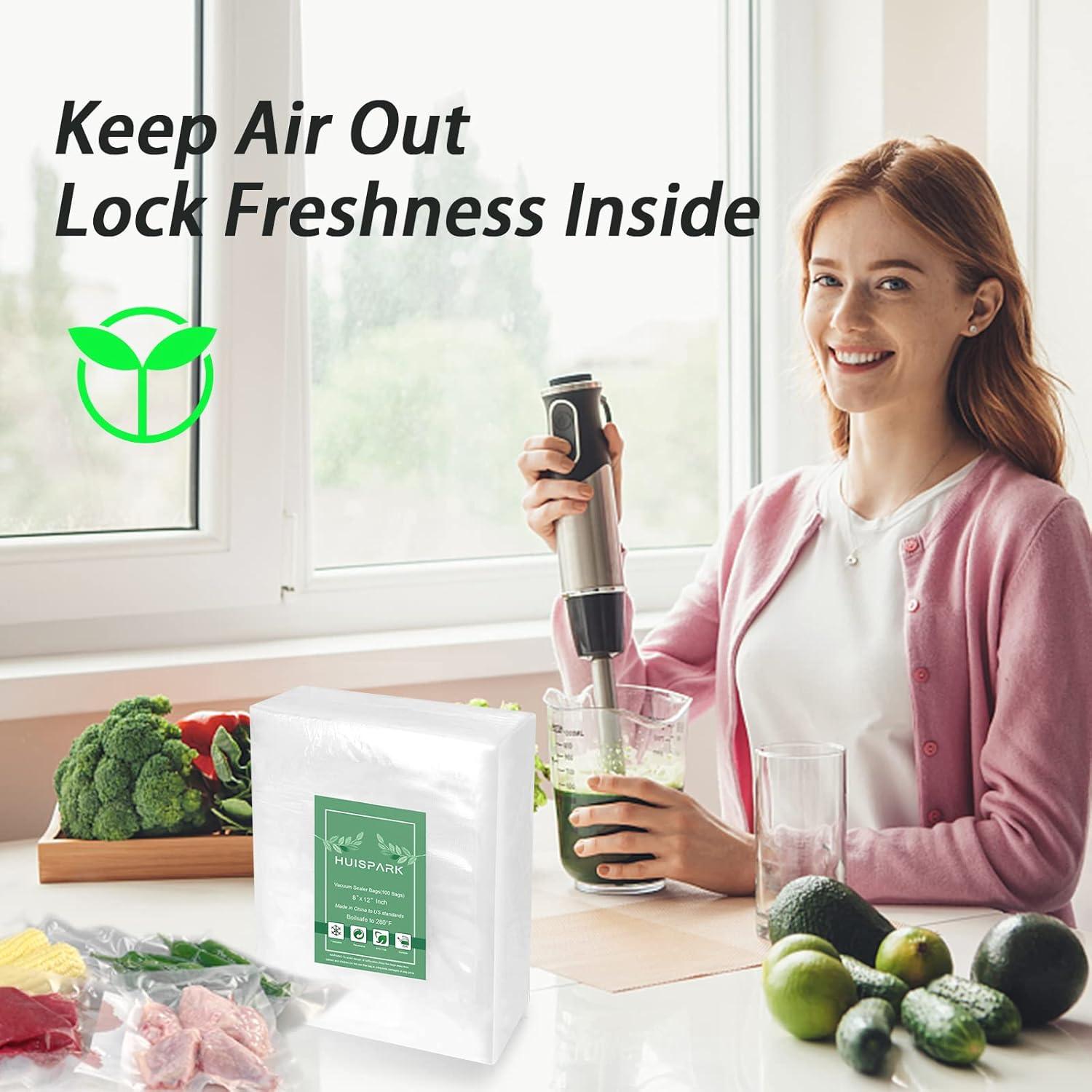 Bolsas de Sellado al Vacío HUISPARK 6x8 cm 100 Pcs Reutilizables