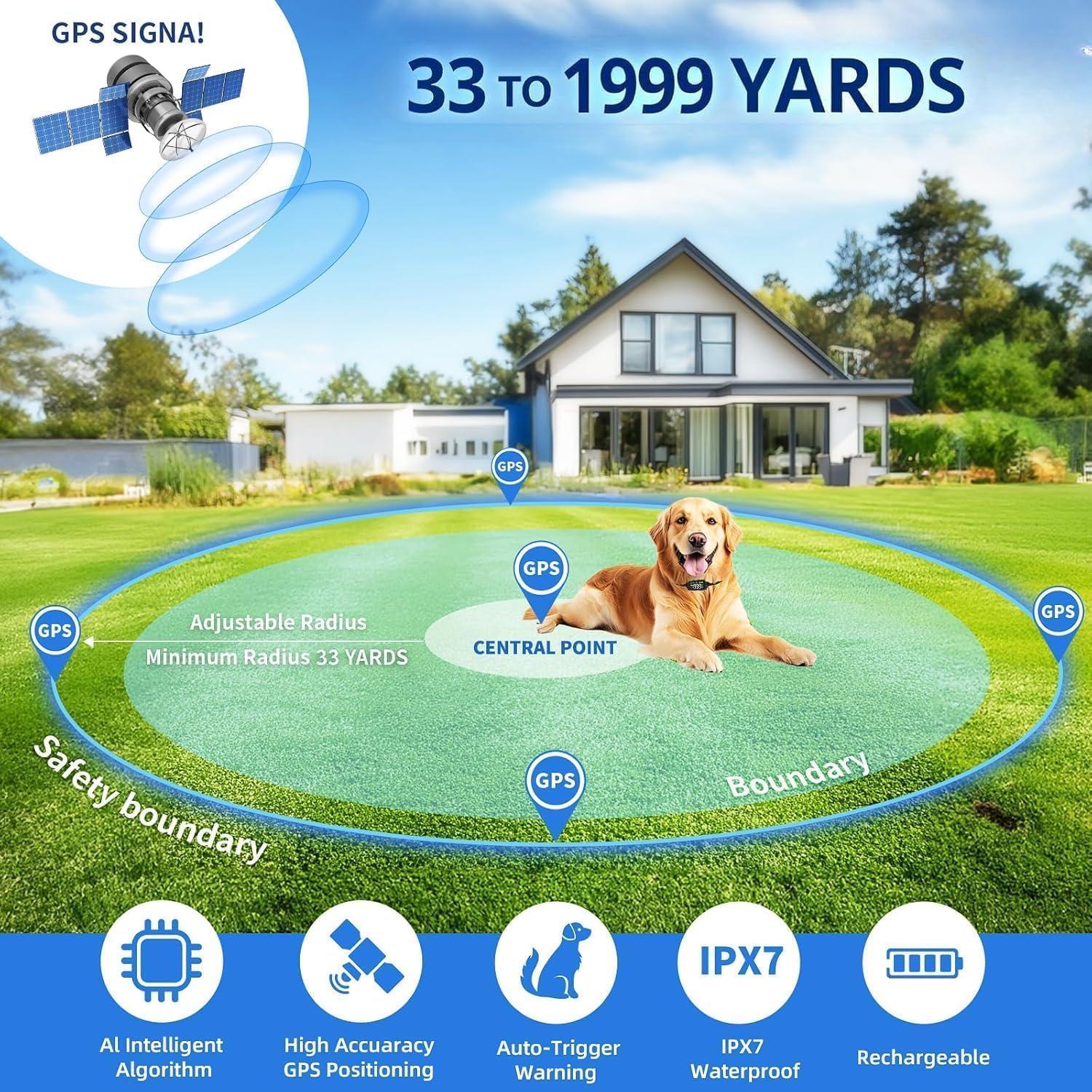 Collar Inalámbrico GPS Prestige Paws Pro500 para Perros