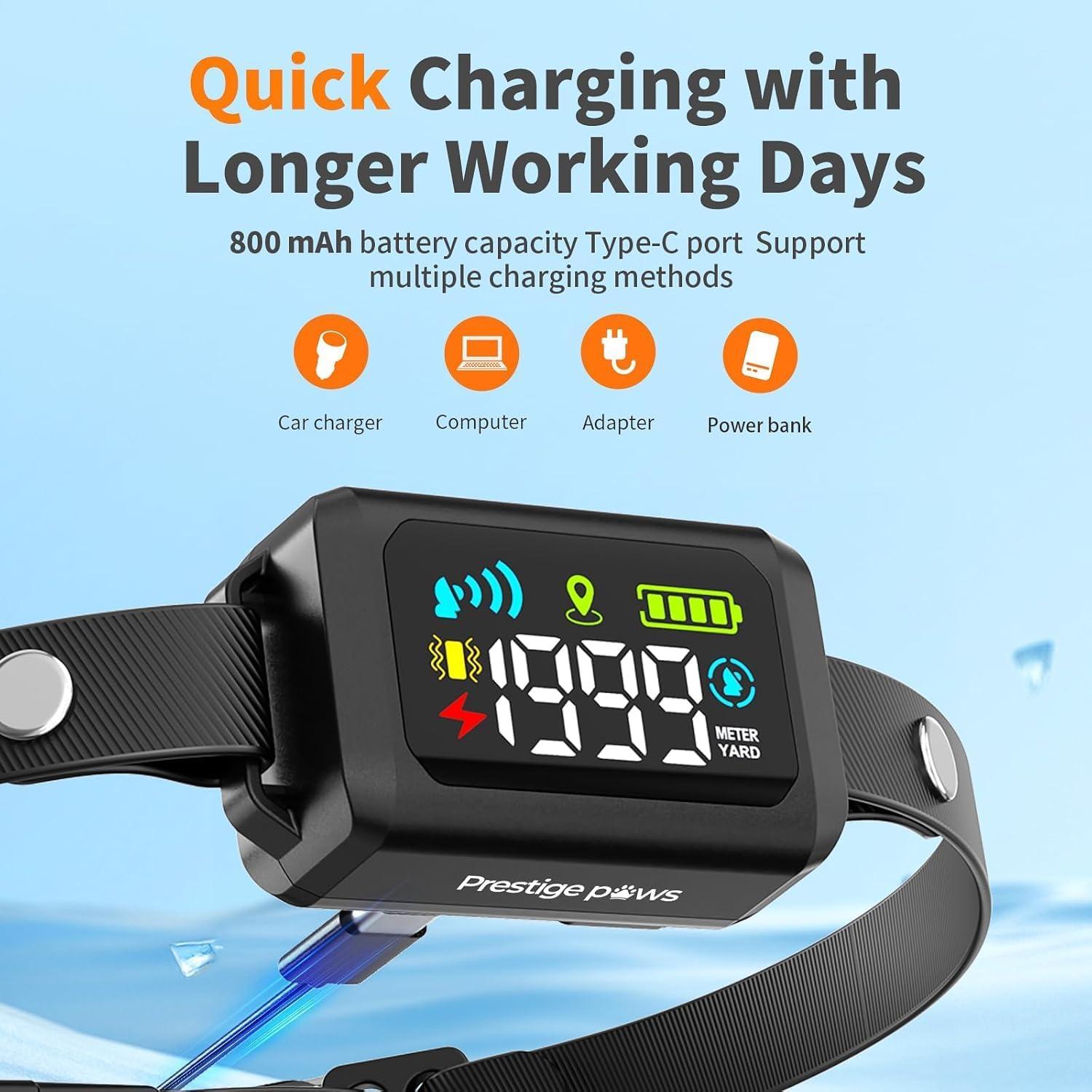 Collar Inalámbrico GPS Prestige Paws Pro500 para Perros