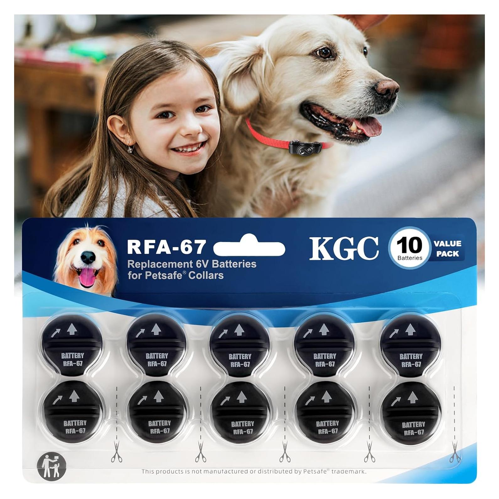 Paquete de 10 Baterías RFA-67 6V KGC para Collares PetSafe