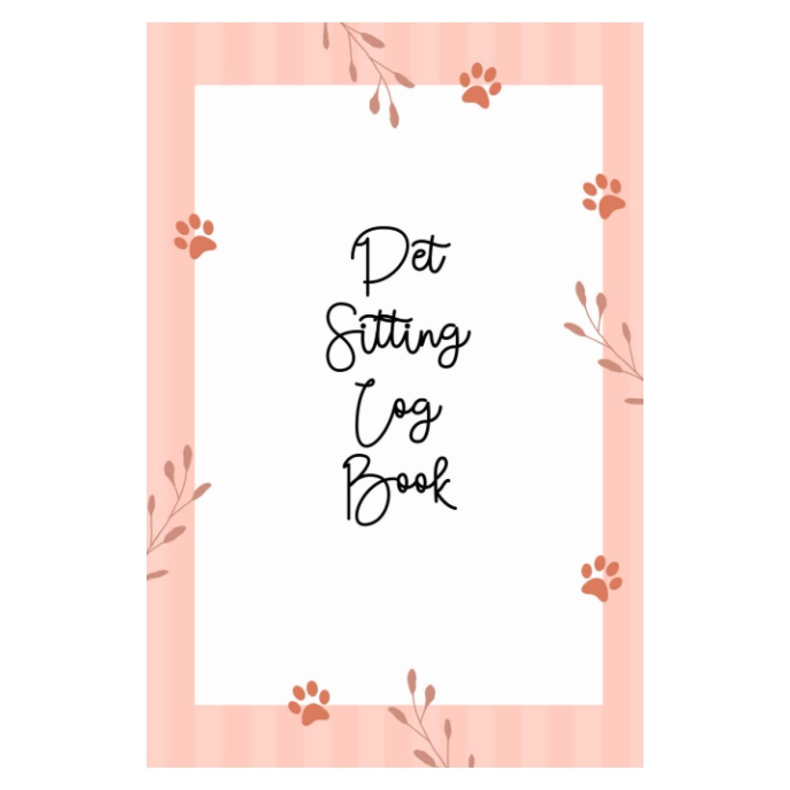 Libro de Registro de Cuidado de Mascotas - Cubierta Rosa