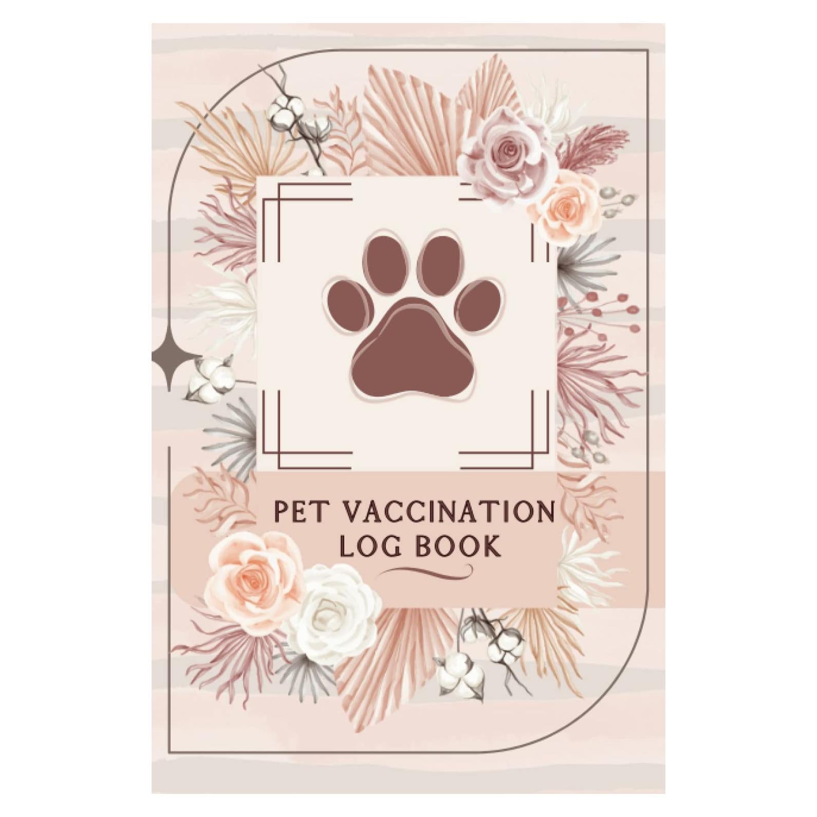 Libro de Registro de Vacunación de Mascotas 120 Páginas