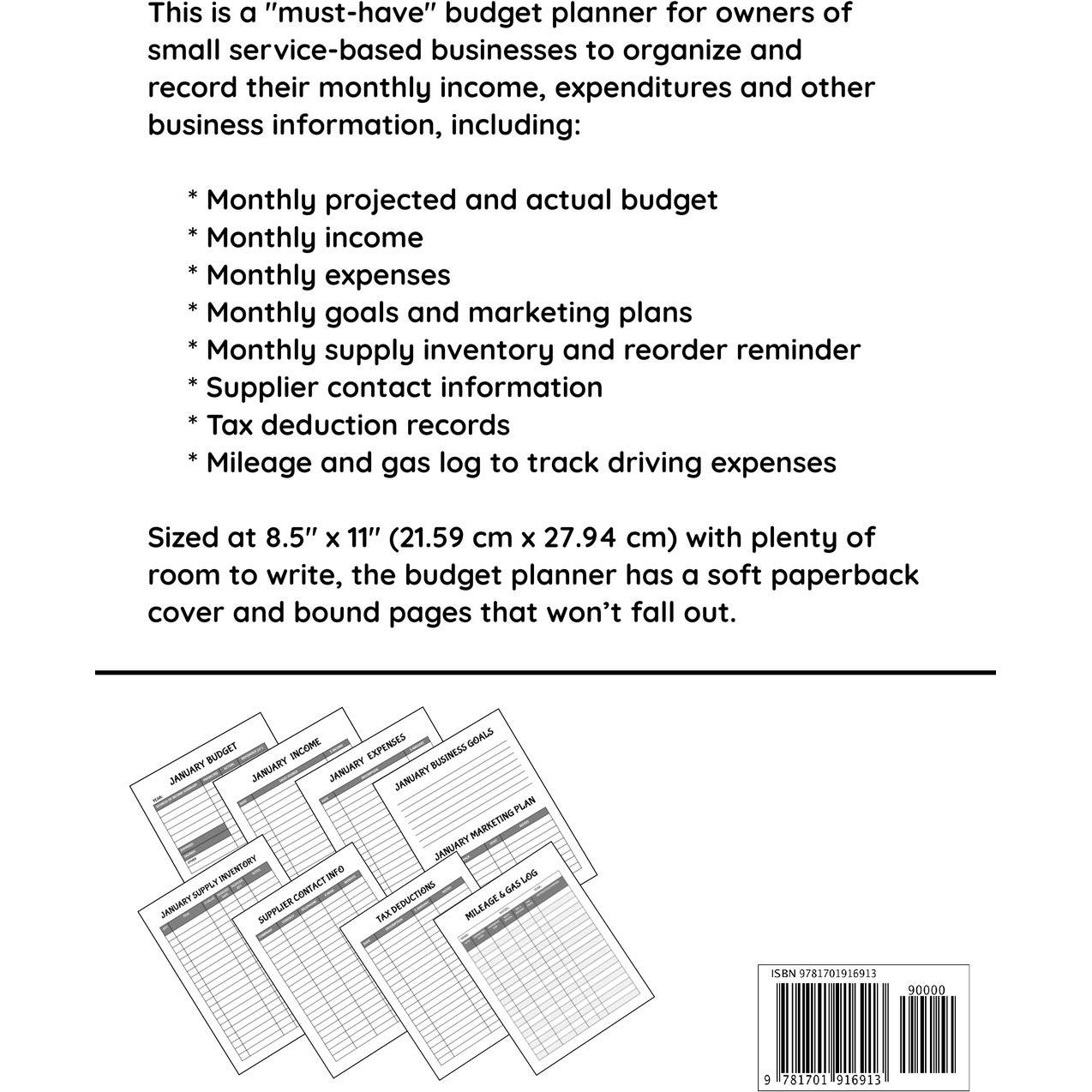 Pet Sitter Business Budget Planner: 8.5" x 11" Pet Sitting 12 Month Organizer to Record Monthly Business Budgets, Income, Expenses, Goals, Marketing, ... Info, Tax Deductions and Mileage (118 Pages)