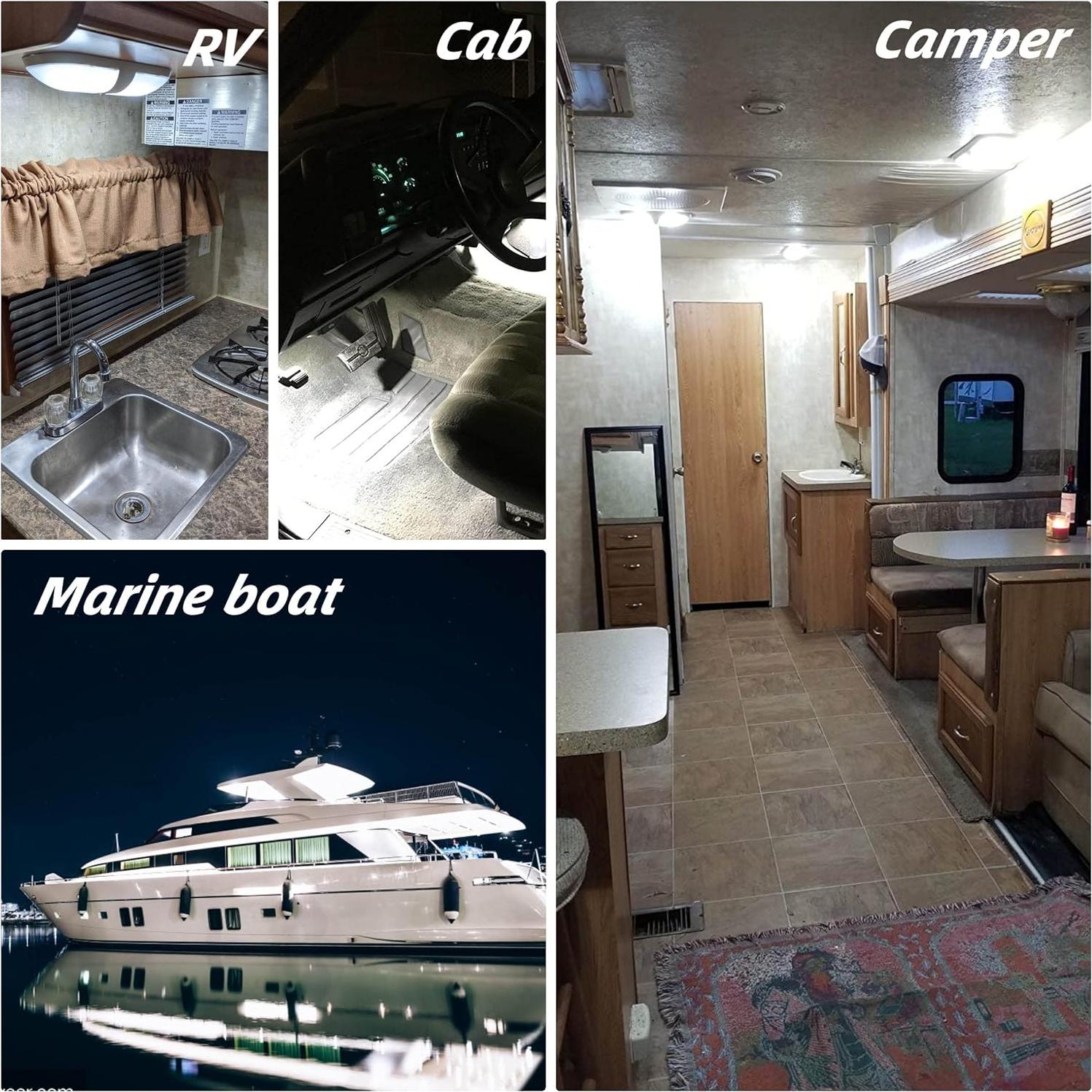 Paquete de 10 bombillas LED BA15S 6000K Ziomitus para auto