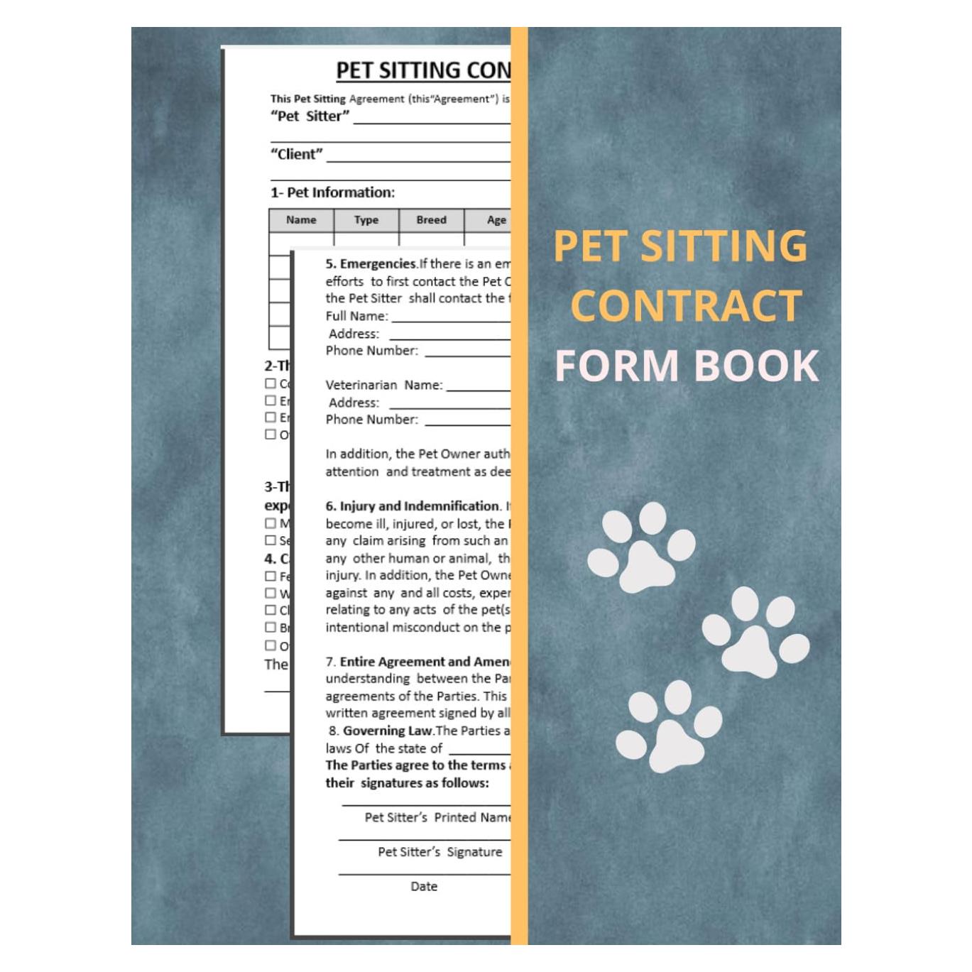 Formulario de Contrato de Cuidado de Mascotas - 59 Ejemplares