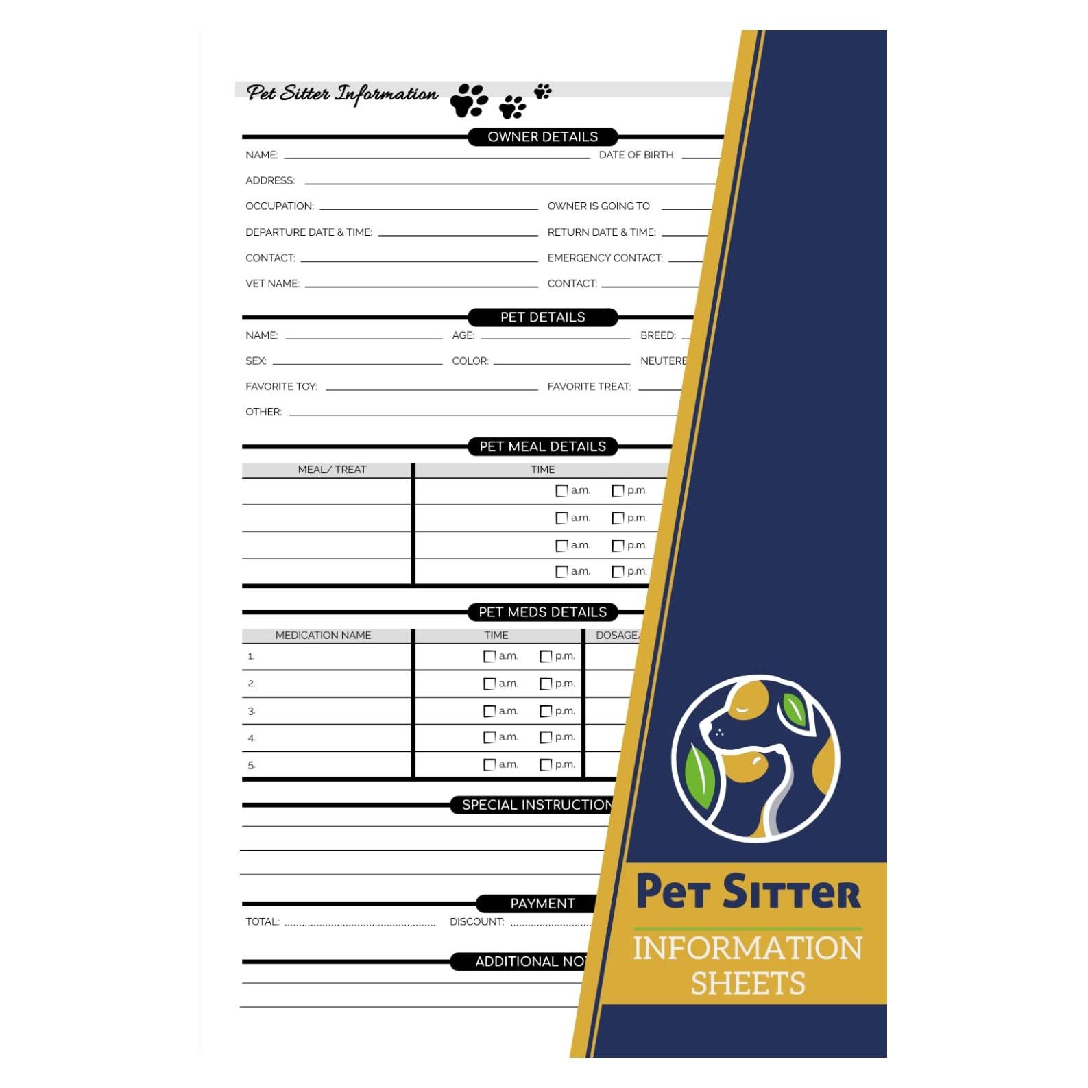 Cuaderno de Cuidado de Mascotas 100 Páginas Tapa Blanda