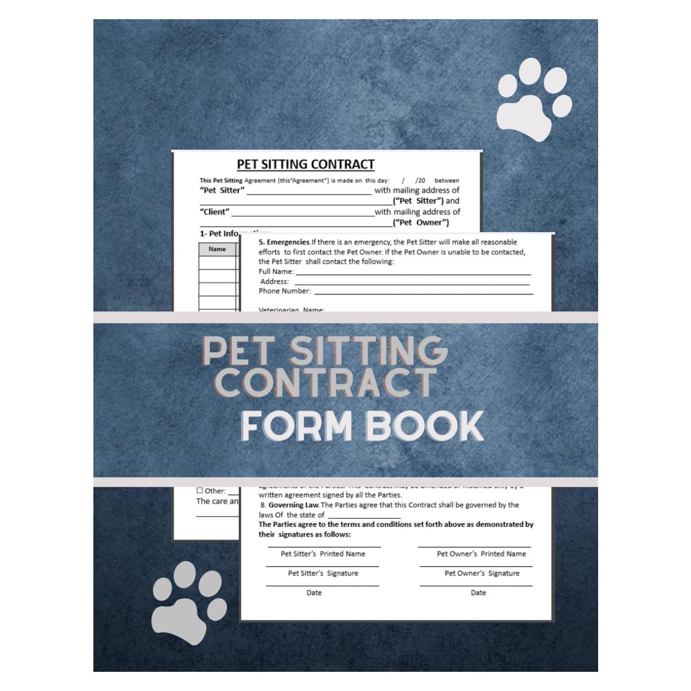 Libro de Contrato de Cuidado de Mascotas - 59 Ejemplares