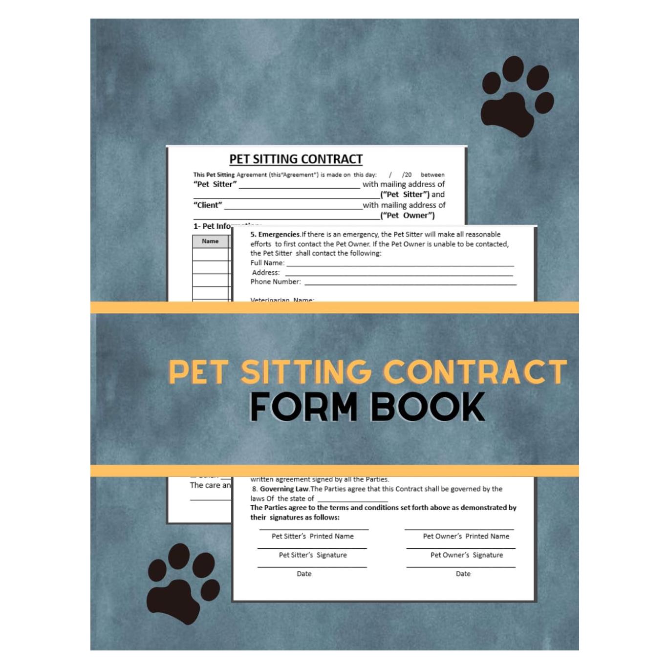 Libro de Contrato de Cuidado de Mascotas - 59 Ejemplares