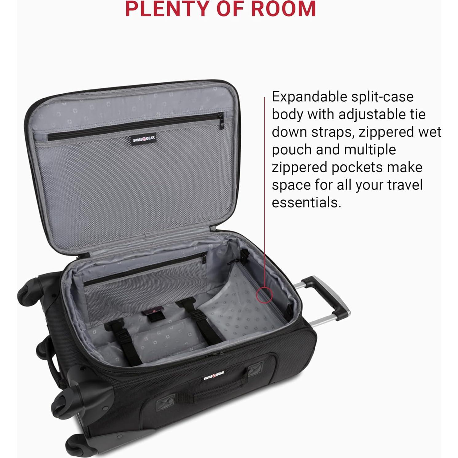 Maleta SwissGear Sion Expandible Cabina 55L Negra