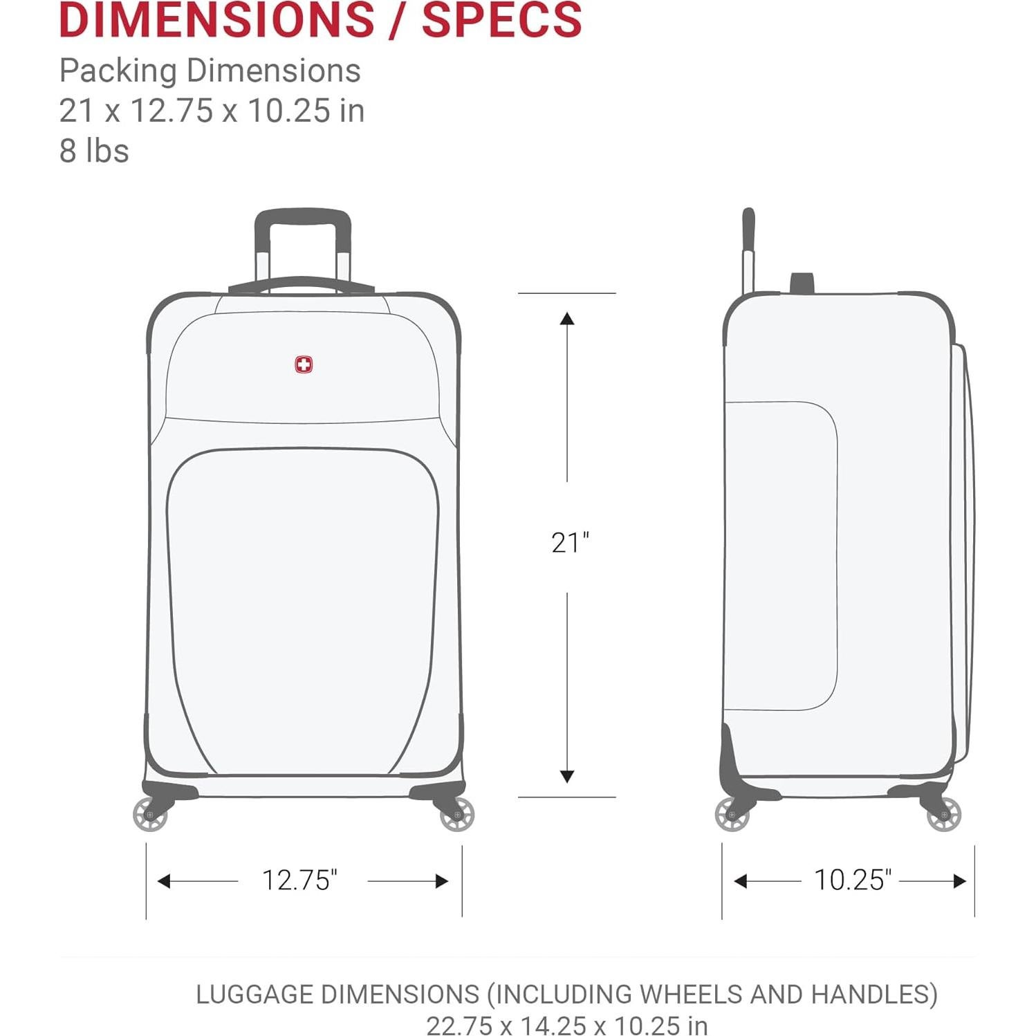 Maleta SwissGear Sion Expandible Cabina 55L Negra