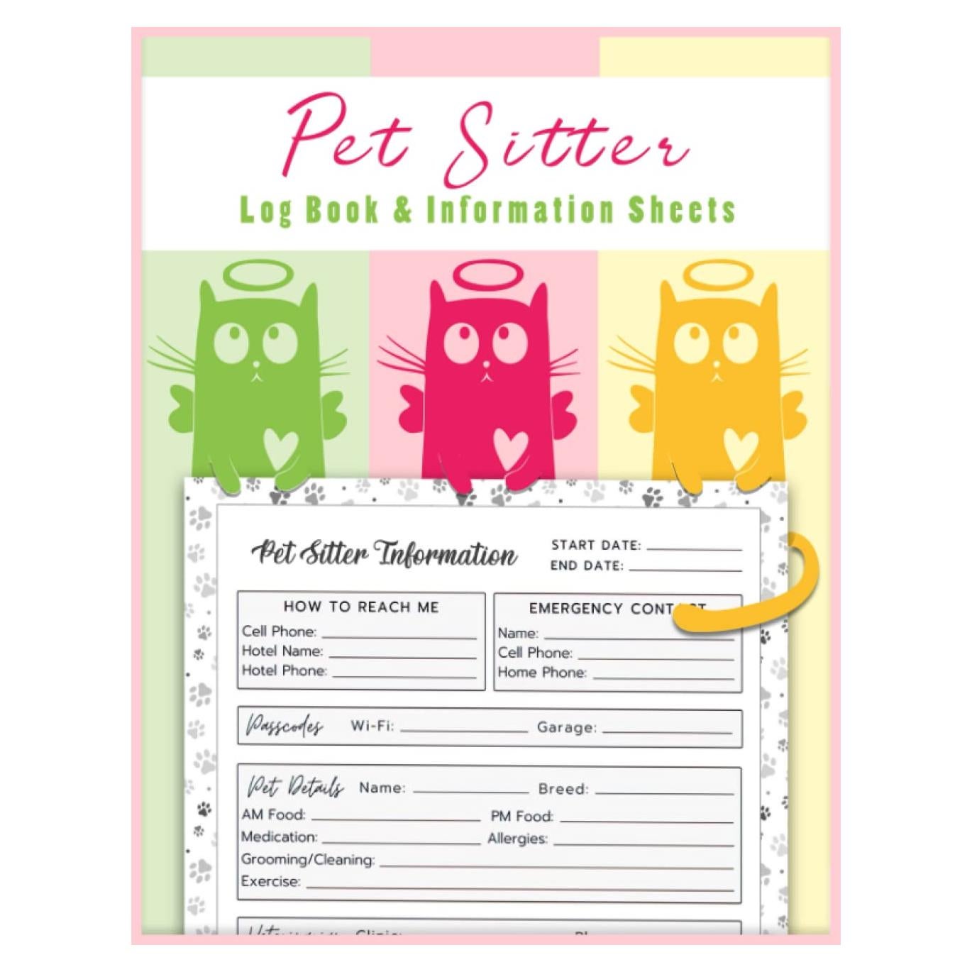 Libro de Registro para Cuidador de Mascotas - Edición Francesa