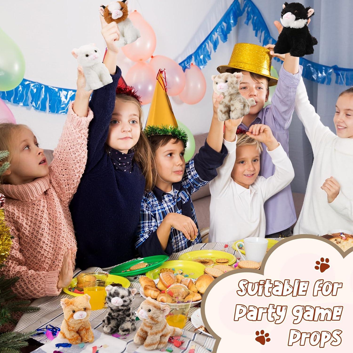 Lenwen 10 Pcs Juguetes de Peluche de Gato Suaves 12-14 cm