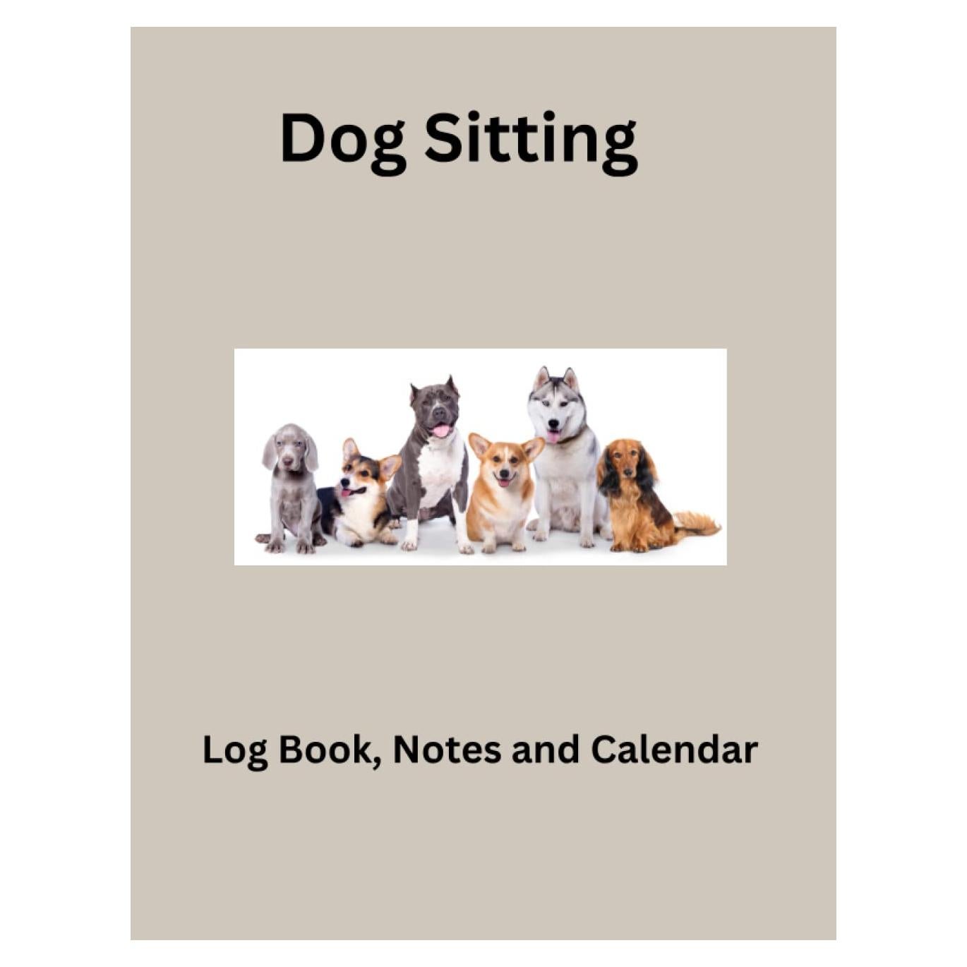 Libro de Registro y Calendario para Cuidado de Perros