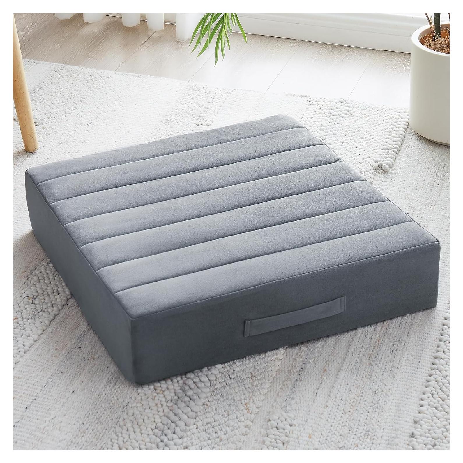 Cojín de Suelo JKMAX 55x55 cm Espuma Viscoelástica Gris