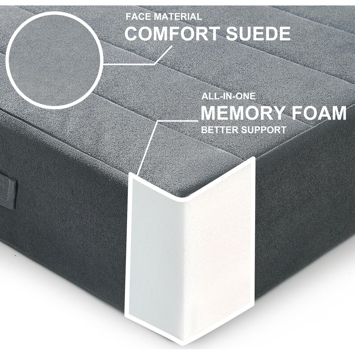 Cojín de Suelo JKMAX 55x55 cm Espuma Viscoelástica Gris