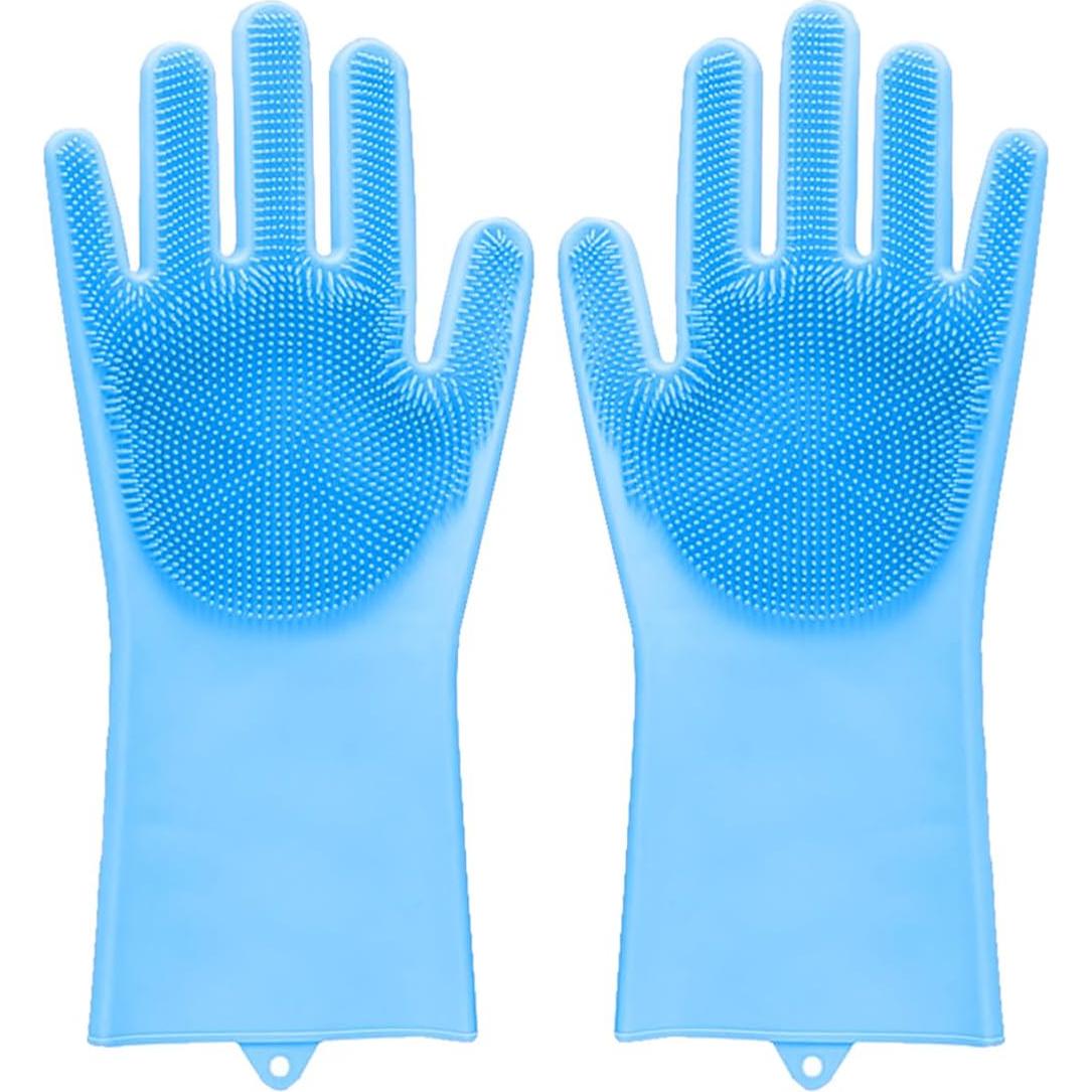 Guantes de Baño para Mascotas Metopets con Cepillo de Goma