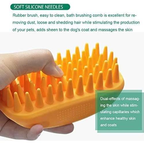 Cepillo de Silicona ZOOPOLR para Mascotas Verde 12x4.5cm