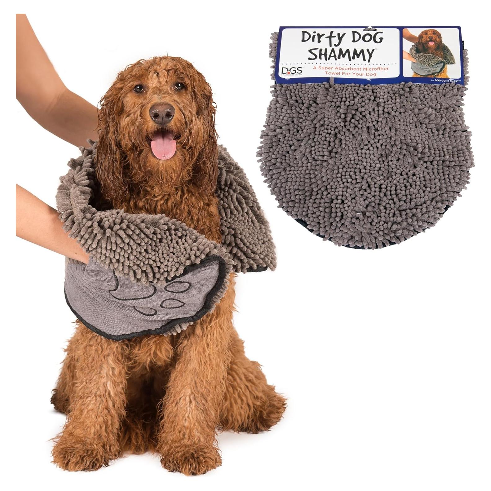 Toalla de Microfibra para Perros Dog Gone Smart 33x79cm Gris