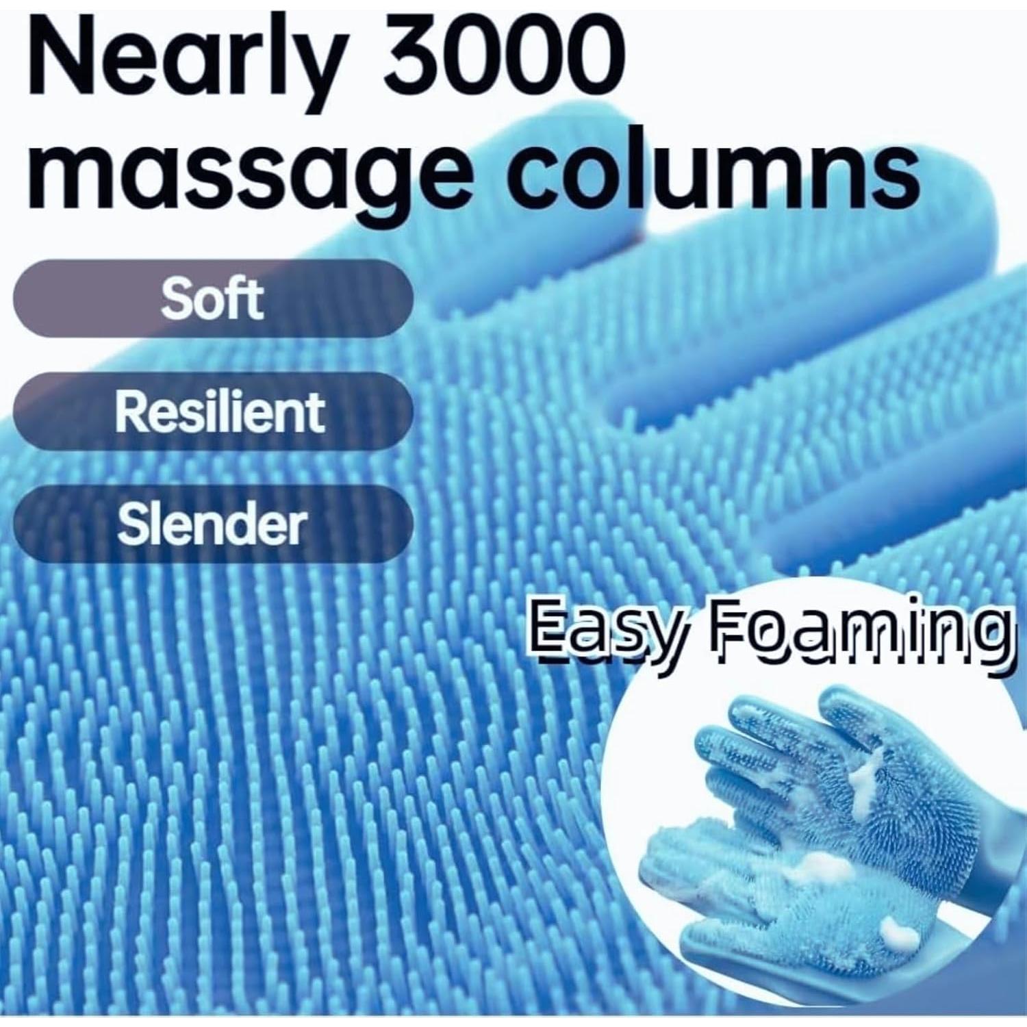 Guantes de Aseo para Mascotas GALYNA Azul 2 en 1