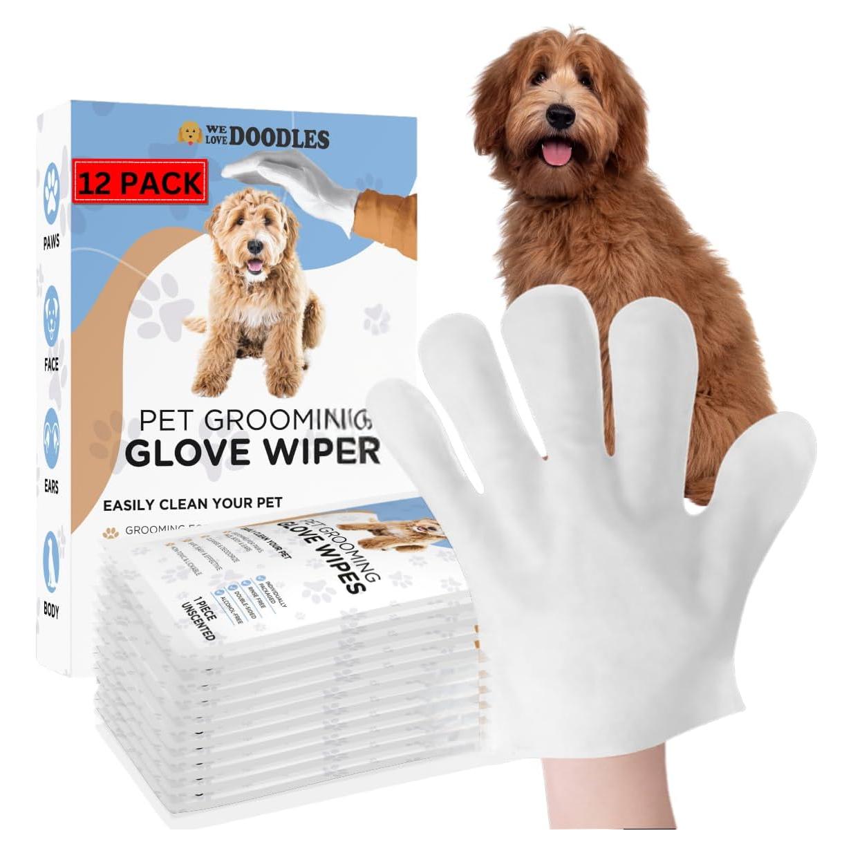 Guantes de Limpieza para Perros We Love Doodles 12 Pcs