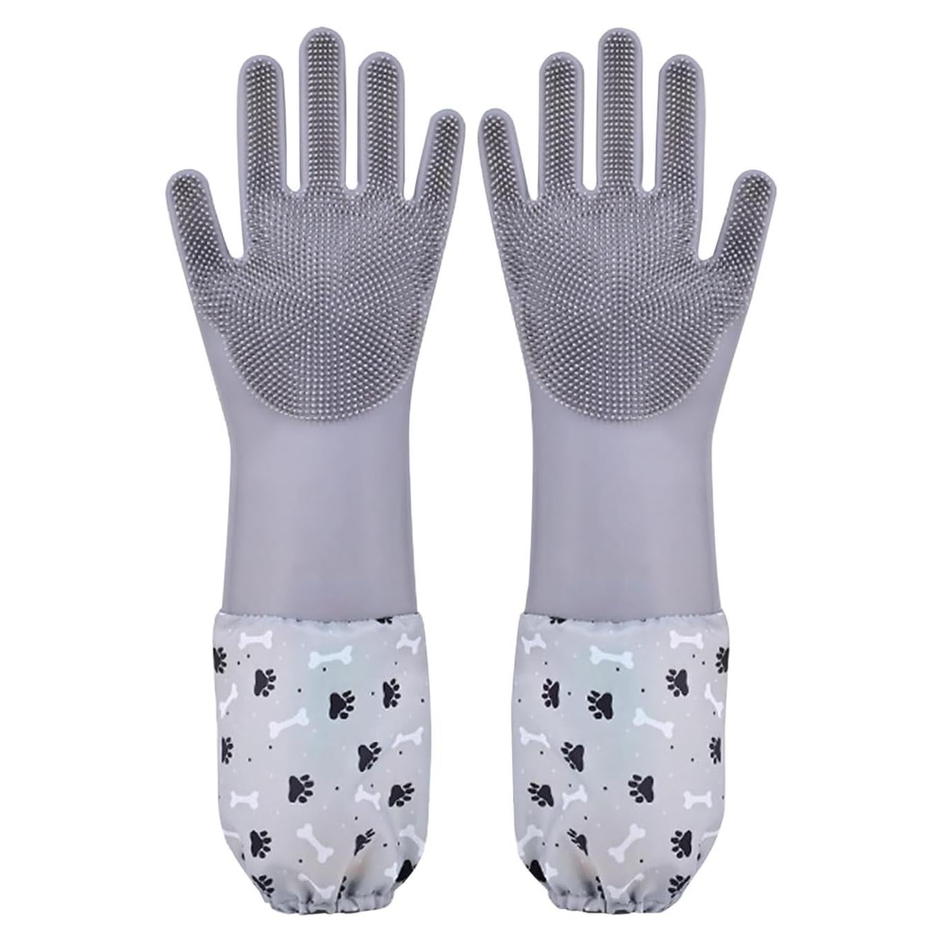 Guantes de Aseo para Mascotas 1TO3GO Gris - Silicona