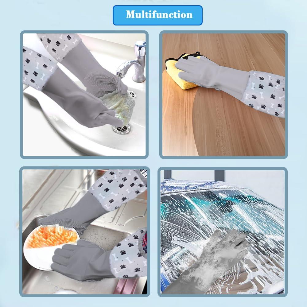 Guantes de Aseo para Mascotas 1TO3GO Gris - Silicona