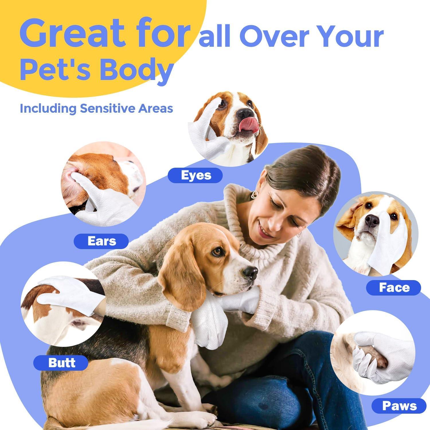 Toallitas de limpieza para mascotas PUPMATE 24 pcs hipoalergénicas