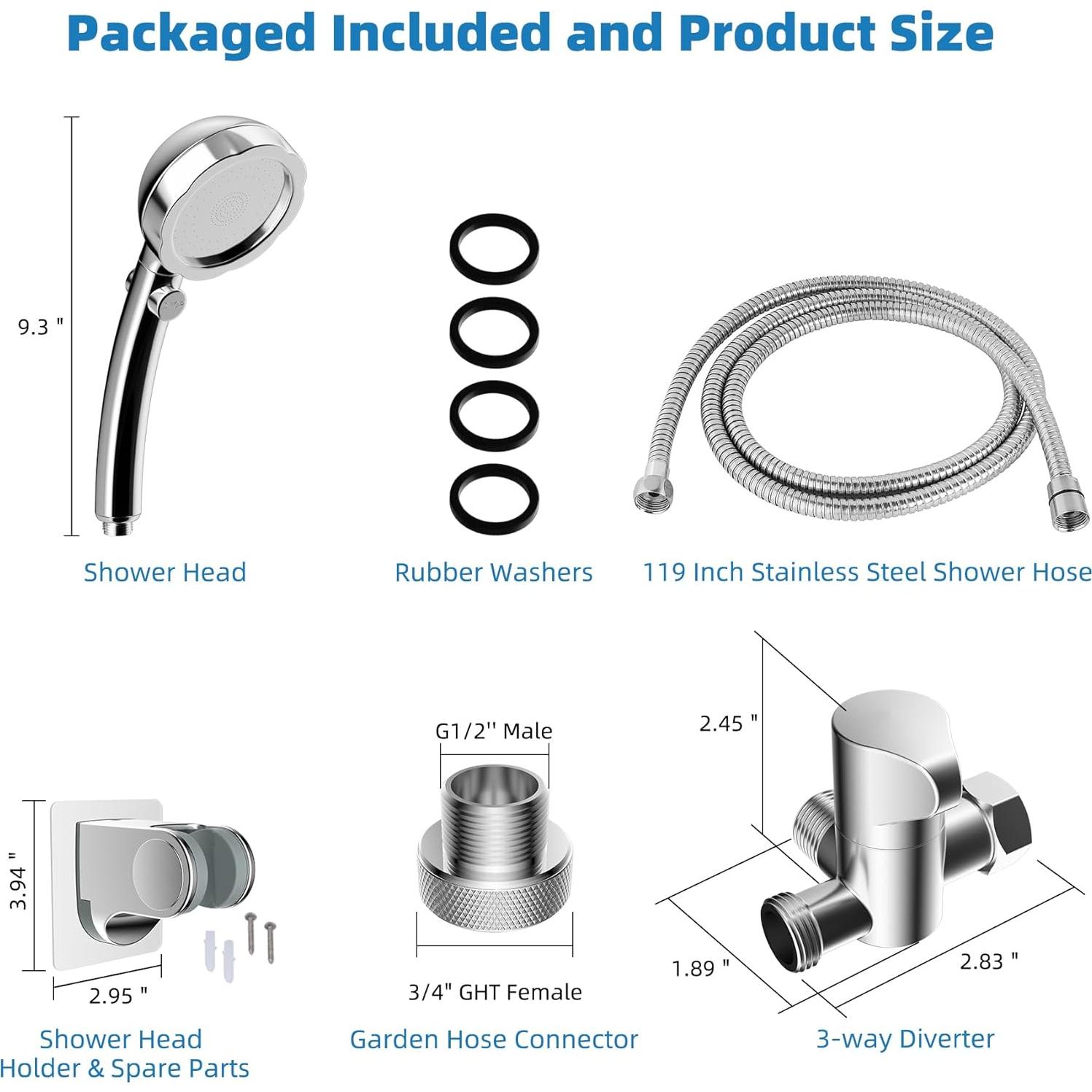 Rociador de Ducha para Perros Hibbent con Manguera 302.3 cm