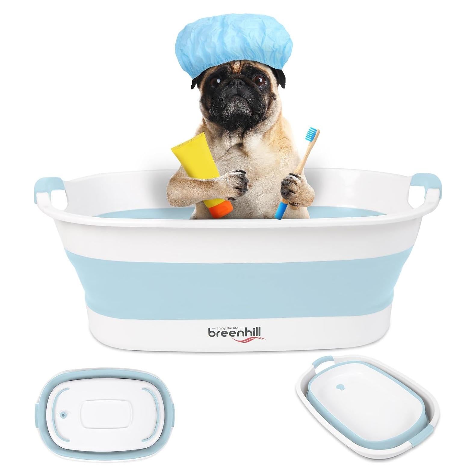 Bañera Plegable para Mascotas BREENHILL Azul 23L