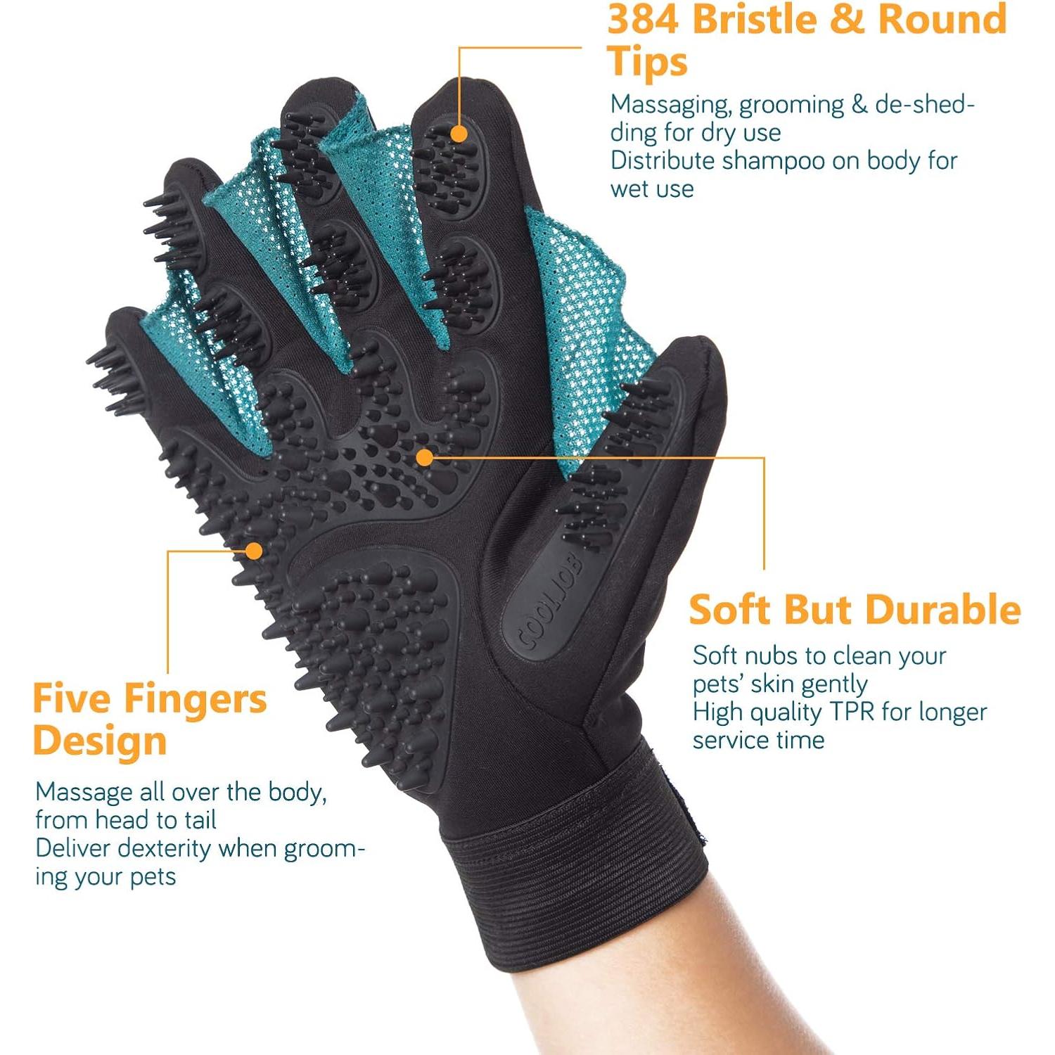 Guantes de Cuidado para Mascotas COOLJOB Grande Azul