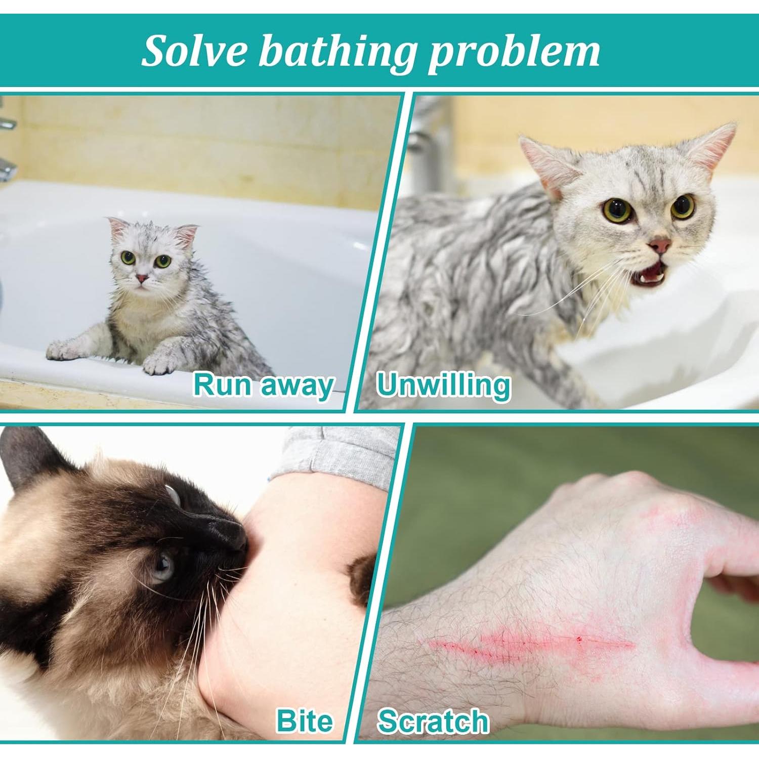 Bolsa de Ducha para Gatos Catcan - Malla Transpirable 70 cm