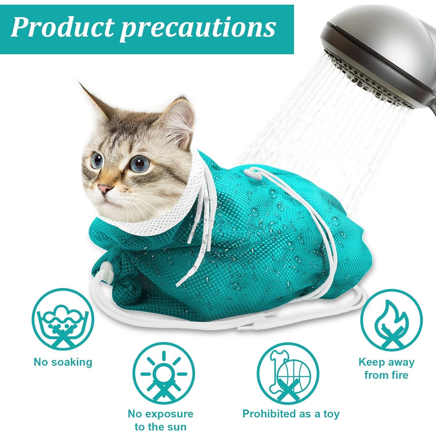 Bolsa de Ducha para Gatos Catcan - Malla Transpirable 70 cm