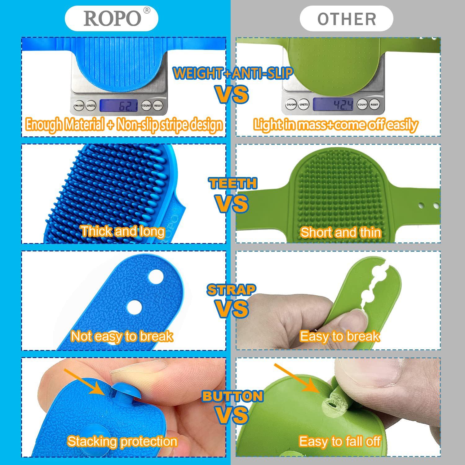 Cepillo de Aseo para Perros ROPO con Mango Ajustable 2pcs