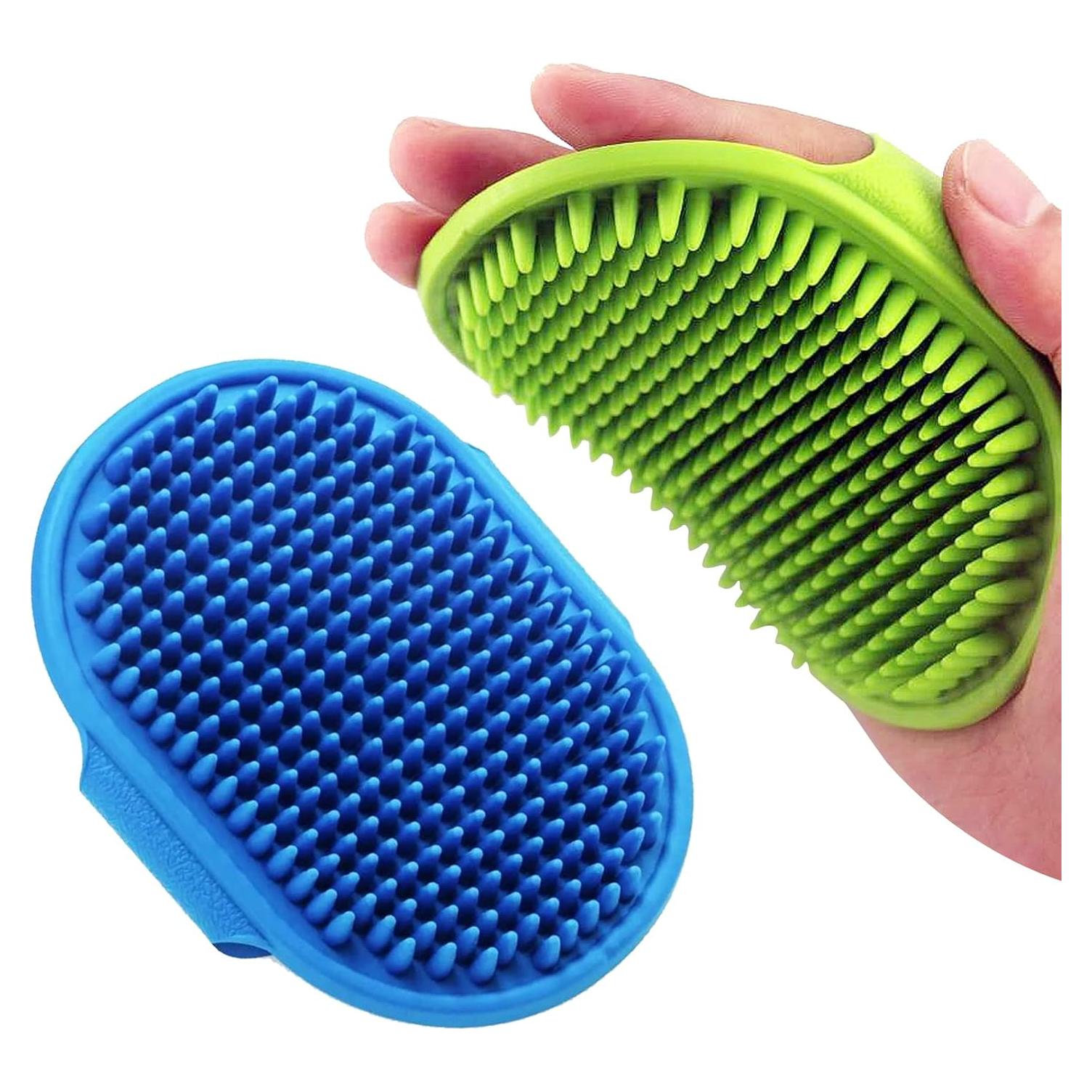 Cepillo de Aseo para Perros Lilpep - Paquete de 2 Azul/Verde