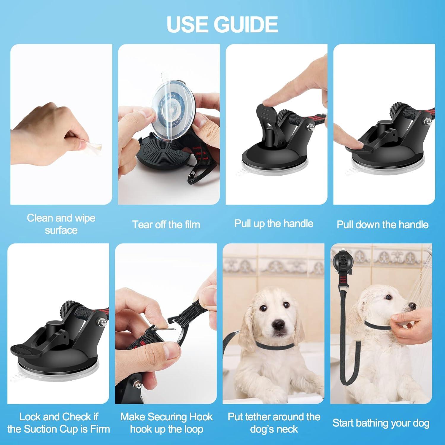 Correa de Baño para Perros WEYASIU con Ventosa Fuerte