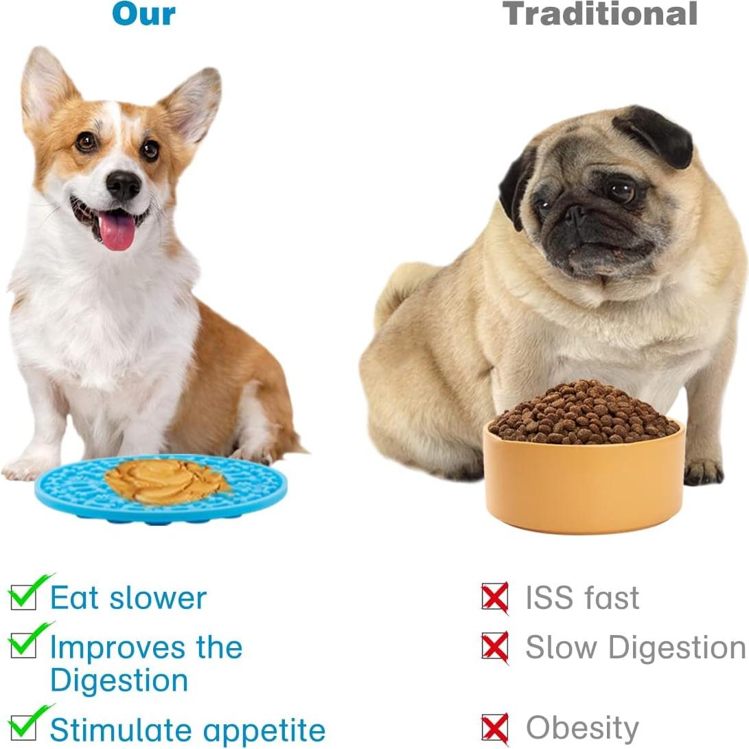 Alfombrilla de Lamer para Perros MooonGem - Silicona 2 Piezas