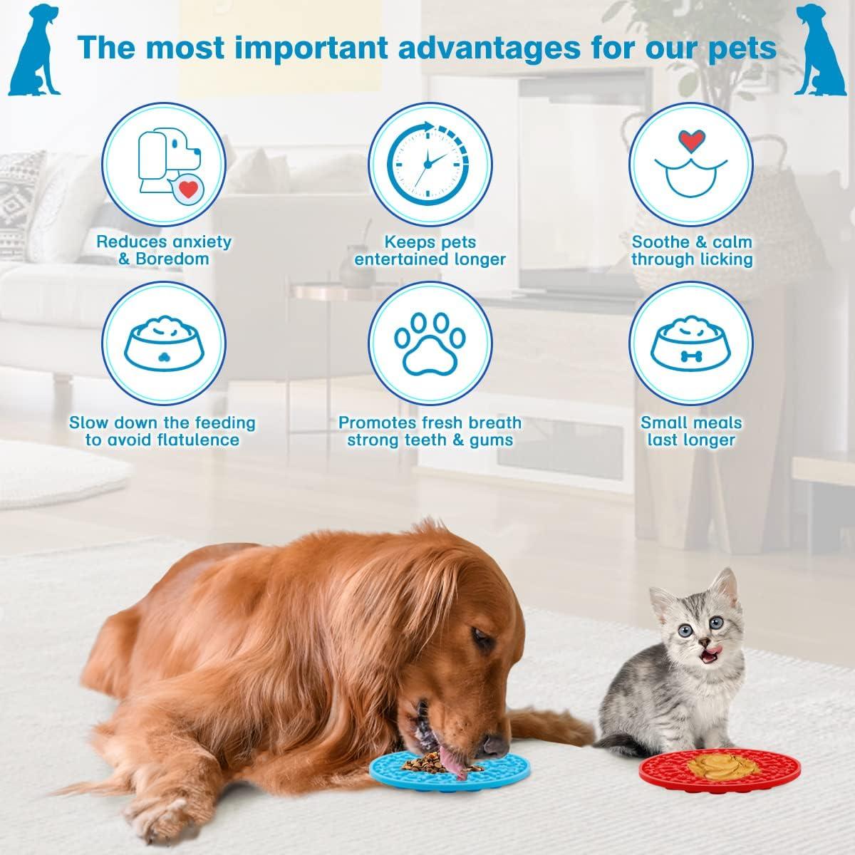 Alfombrilla de Lamer para Perros MooonGem - Silicona 2 Piezas