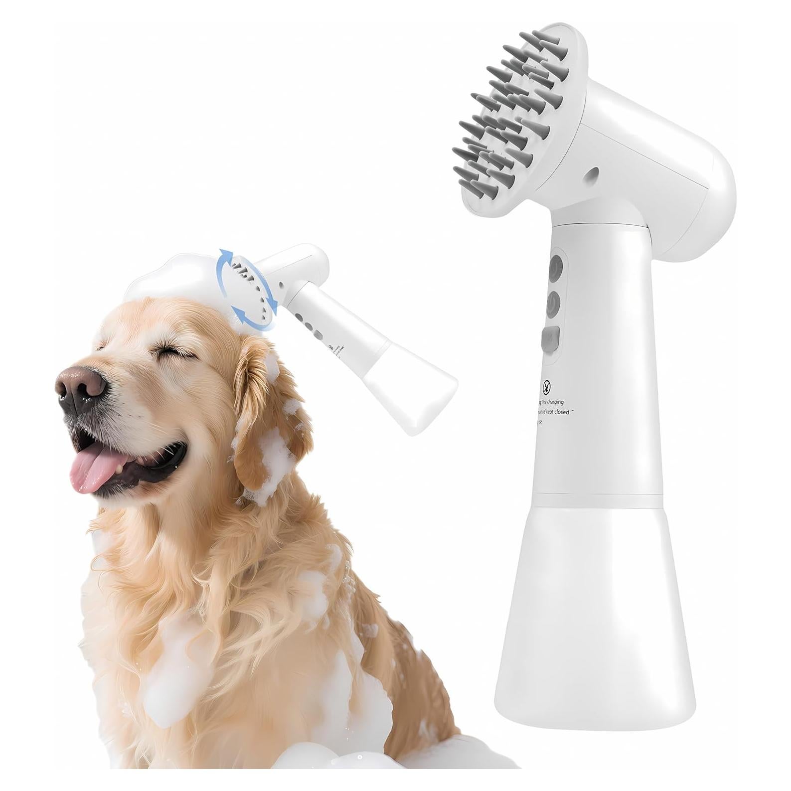 Dispensador de Champú Eléctrico para Perros HS003 - Masaje y Espuma