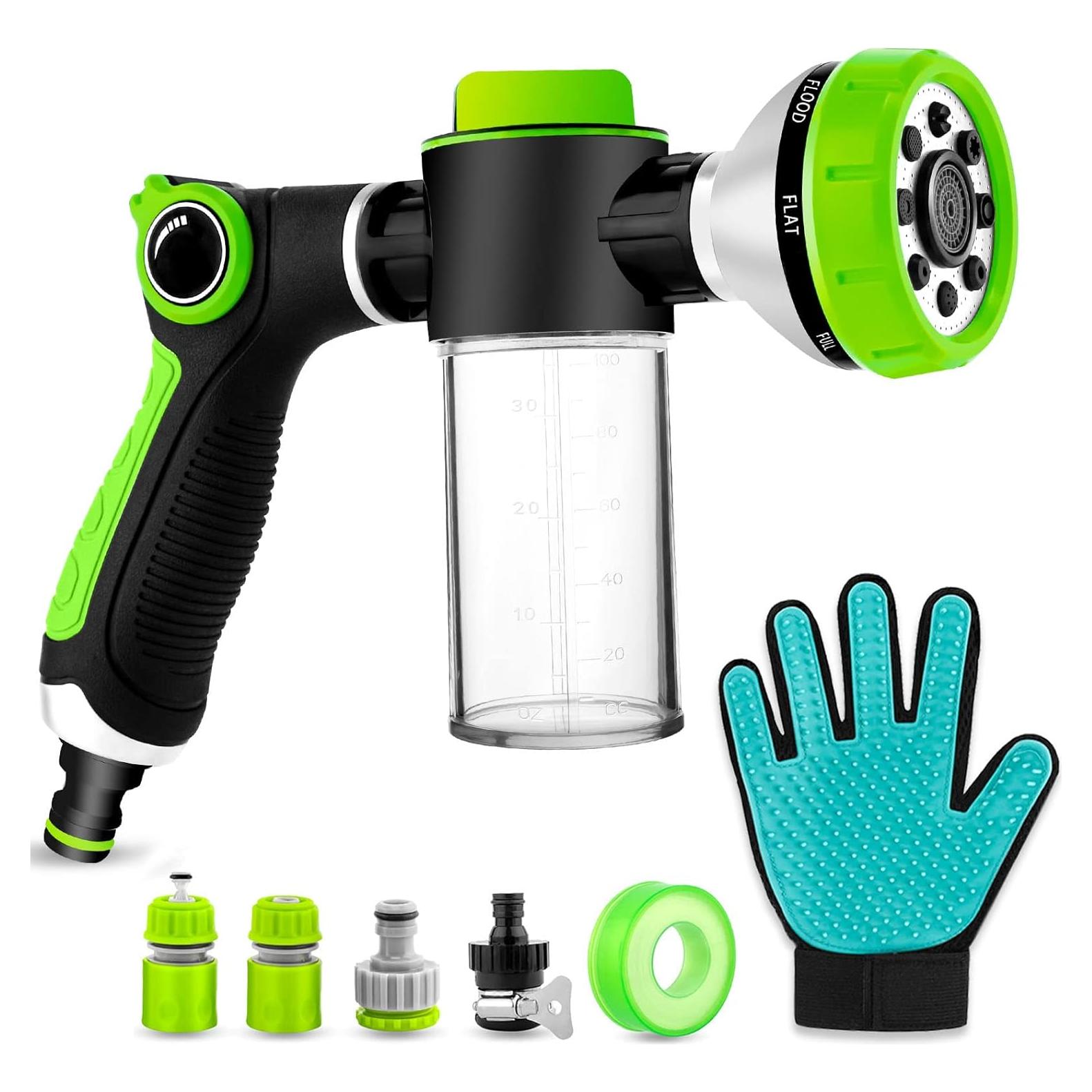 Kit de Baño para Perros YCCOKJJ con Boquilla 8-en-1 y Jabón