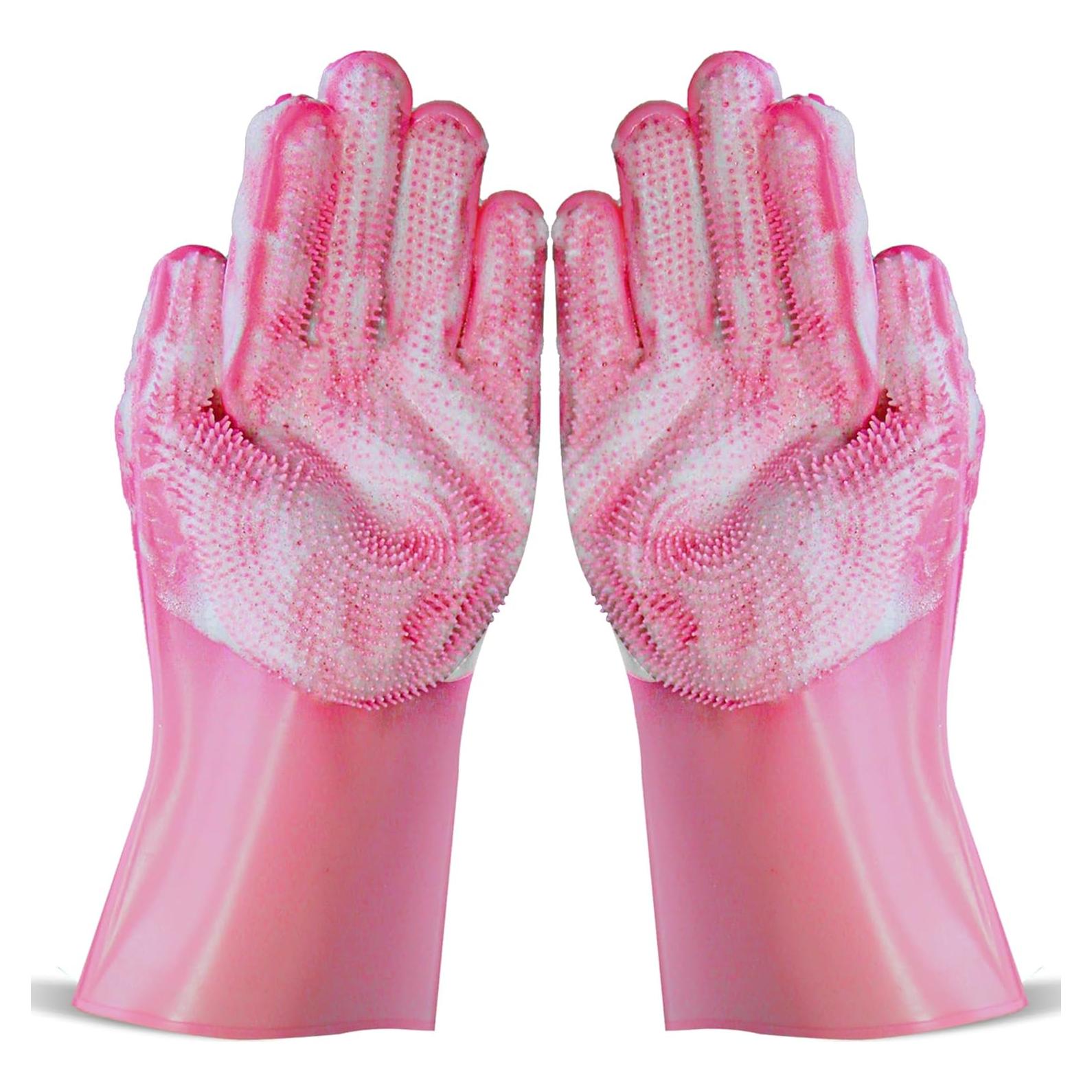 Guantes de Aseo para Mascotas NVNAN Rosa - Cepillo Silicona